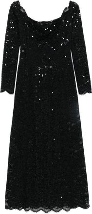 Paco Rabanne Abito lungo con paillettes - Nero