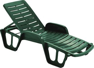 Progarden Lettino In Resina Da Esterno Con Schienale Regolabile Verde