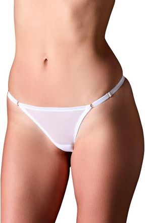 Journelle Odette Mesh Thong in Blanc at Nordstrom, Size X-Small