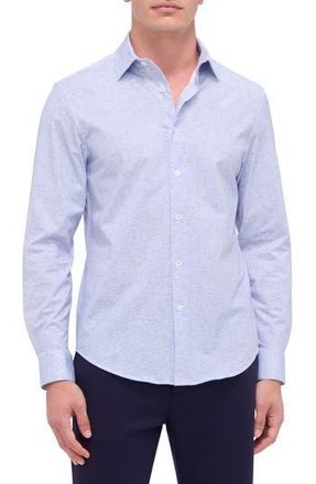 Bugatchi James OoohCotton Heathered Button-Up Shirt in Cobalt at Nordstrom Rack, Size Xx-Large