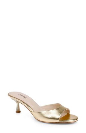 L'agence Arleen Slide Sandal in Gold Leather at Nordstrom, Size 9.5
