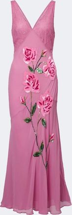 Blumarine Floral sequined gown