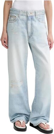 Won Hundred Straight Jeans - Dames - Regular Fit Jeans - Blauw - W27 L32 - Katoen - Jeans
