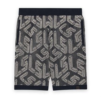 Lyle & Scott Geribbelde Gebreide Short met Embleem - Heren - Korte broeken - Blauw - Maat: S