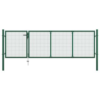 vidaXL Vidaxl - Cancello Di Recinzione In Acciaio 350x100 Cm Verde
