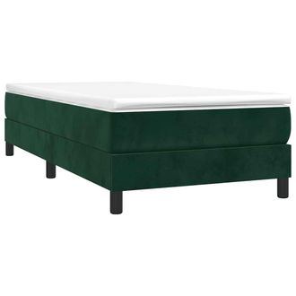 vidaXL Vidaxl - Estructura De Cama Sin Colch&oacute;n Terciopelo Verde Oscuro 90x200cm