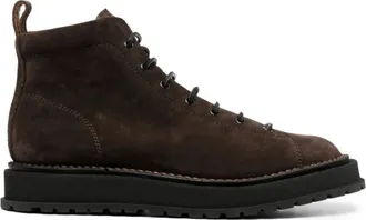 Buttero Schoenen, Heren, Bruin, 43 EU, Leer, Enkellaarsjes met veters