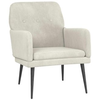 vidaXL Sill&oacute;n De Terciopelo Crema 62x79x79 Cm Vidaxl