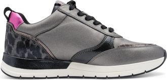 Tamaris Tamaris Dames Pewter Zilver Roze Fashion Veterschoenen met Rits