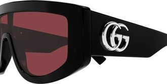 Gucci Unisex Sunglasses Black Recycled Acetate Eyewear