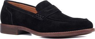 Vintage Foundry Co. Harry Apron Toe Penny Loafer in Black Suede at Nordstrom Rack, Size 10.5