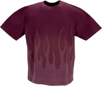 Vision Of Super Corrosive Flames Tee - Heren - T-shirts - Paars - XL - Katoen - Tops
