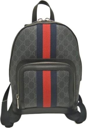 Gucci Pre-owned Backpacks, male, Black, Size: ONE SIZE Pre-owned Sherry Line Backpack