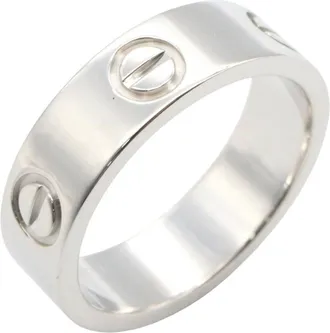 Cartier Love Silver White Gold (18K) Band Ring (Pre-Owned)