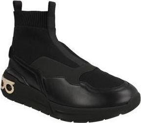 Ferragamo Cosma Knit High Top Sneaker in Black/Black at Nordstrom Rack, Size 8.5