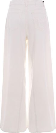 Pinko Womens Jeans Winona Wide Leg White White-Snow Trousers White/snow