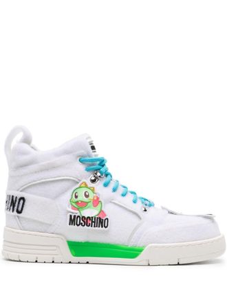 Moschino Sneakers alte con applicazioni - Bianco