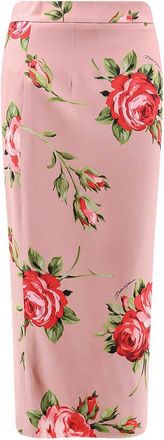 Dolce & Gabbana Long skirt in stretch silk