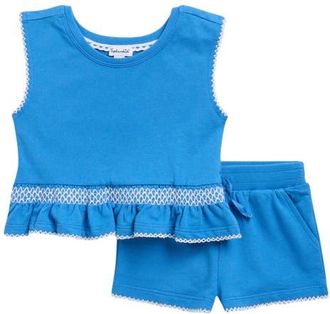 Splendid Positano Peplum Top & Shorts Set at Nordstrom, Size 12-18M