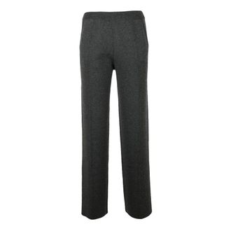 Max Mara Dames, Broeken, Grijs, Maat: S Wol