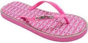 Bebe Logo Print Flip Flop in Fuchsia at Nordstrom Rack, Size 11