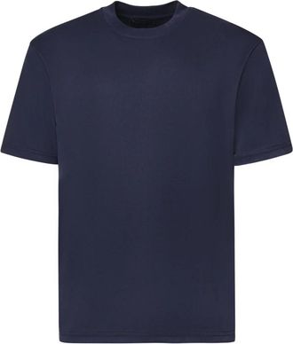 Giuliano Galiano T-shirt met ronde hals - Heren - T-shirts - Blauw - S - Katoen - Tops