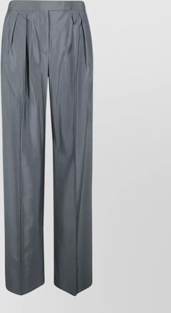 Max Mara mxmgiallo pleated wide leg trousers side pockets