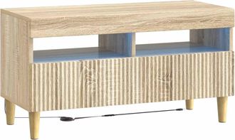 vidaXL Mueble De Tv Led Roble Sonoma Madera De Ingenier&iacute;a Vidaxl