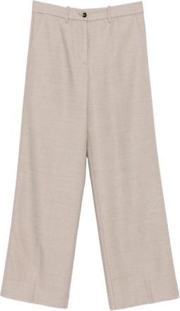 Nine In The Morning Fiamma Boy Palazzo Broek - Dames - Broeken - Beige - Maat: W27 Leer