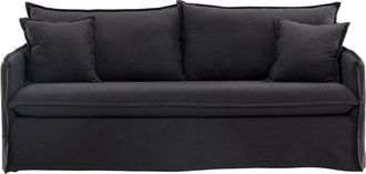 VE DESIGN 3-Sitzer Design Sofa Nova mit abnehmbaren Bezug, Schwarz