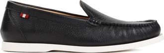 Bally Black Grained Deer Leather Nadim Mocassin-Uomo