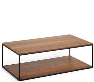 K Home Design Couchtisch Xoanny 110 x 60 cm, Nussbaum/Schwarz