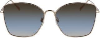 Longchamp Roseau Gradient Square Sunglasses in Gold at Nordstrom Rack