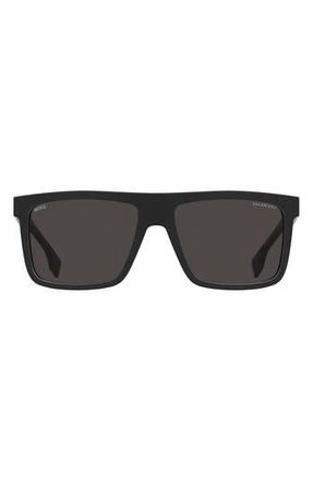 BOSS 59mm Polarized Square Sunglasses in Black at Nordstrom Rack