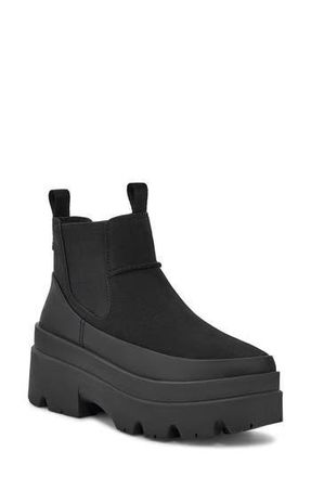 UGG Brisbane Waterproof Platform Chelsea Boot in Black at Nordstrom Rack, Size 9