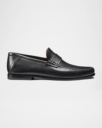 Santoni Men & apos;s Paine Whipstitched Leather Loafers