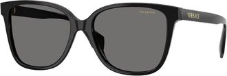 Versace VE4523 Polarized GB1/81 Womens Sunglasses Black Size 56