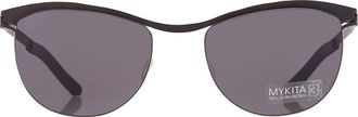 Mykita NO1 SUN-KAREN-SILVER BLACK Grey Oval Unisex Sunglasses NO1 SUN-KAREN 052 52