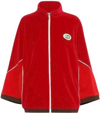 Gucci Red Chenille Kimono Jacket Size XL