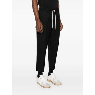 Dr&ocirc;le de Monsieur Twill Cropped Trousers - Black