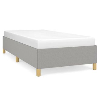 Berkfield Home Bed Frame Light Grey 90x190 cm Single Fabric