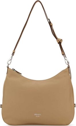 Prada Beige Fold Large Shoulder Bag