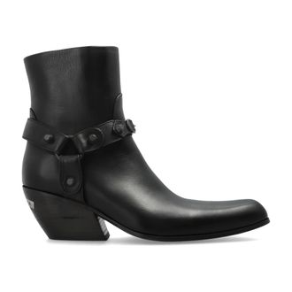 Balenciaga Cowboy Boots, female, Black, Size: 11 US Memphis Bootie With Harness