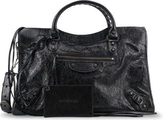 Balenciaga Le City Medium Bag - Dames - Tassen - Zwart - Maat: ONE Size Katoen