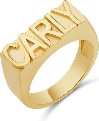 SHYMI Block Letter Name Ring in Gold at Nordstrom, Size 8
