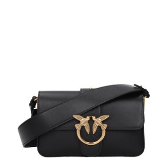 Pinko Pinko Umh&auml;ngetaschen Love One Damen Leder Schwarz/Gold