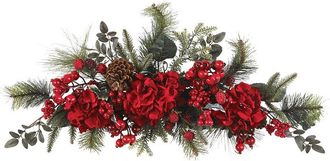 Nearly Natural 30In. Holiday Hydrangea Swag