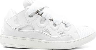 Lanvin White Curb Sneakers Calf Leather Sneakers