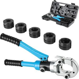 OEM Herramienta De Crimpado, Dise&ntilde;o Hidr&aacute;ulico, Cabezal Giratorio, Azul