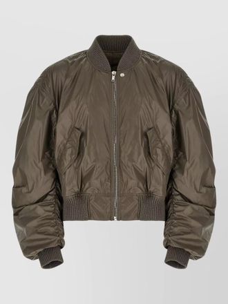 Rick Owens secchia flight bomber jacket ribbed cuffs hem